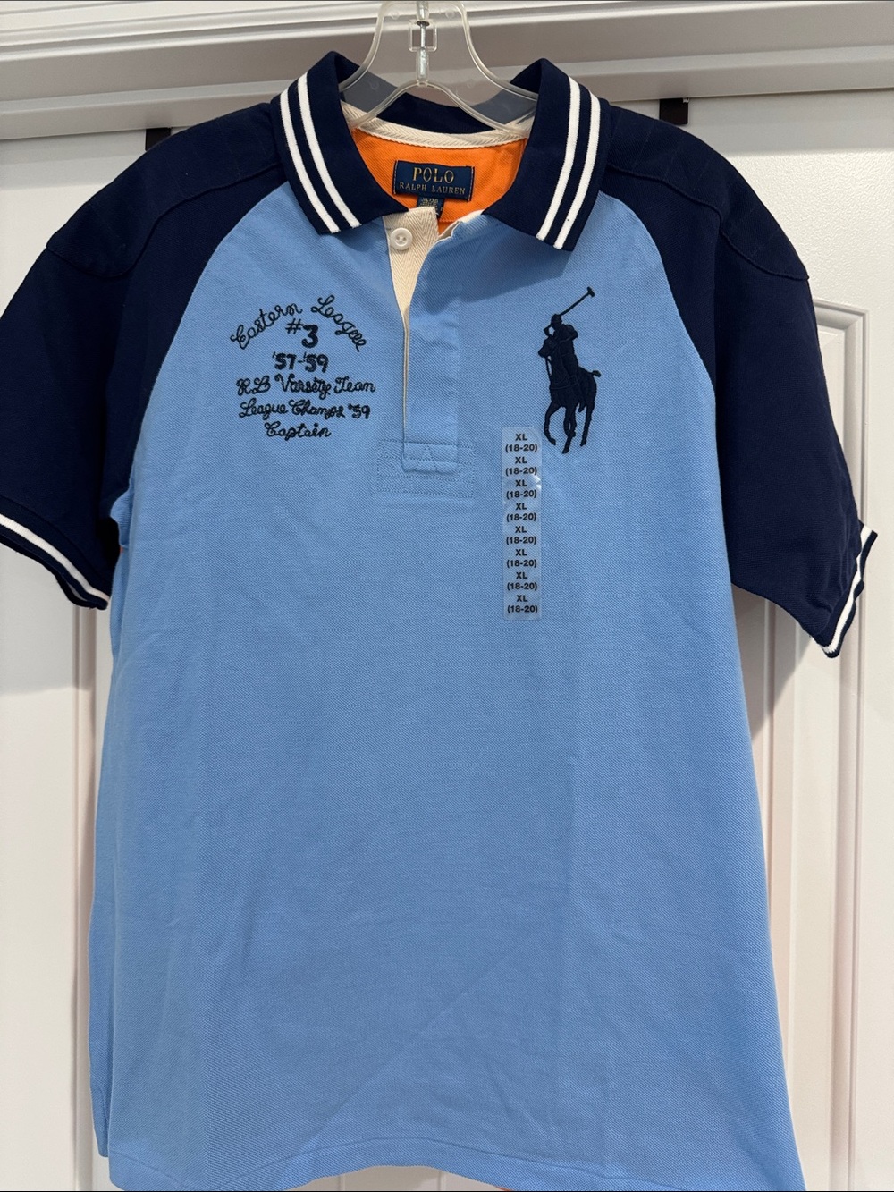 Polo by Ralph Lauren Light Blue & Navy Boys' Short-Sleeve Polo